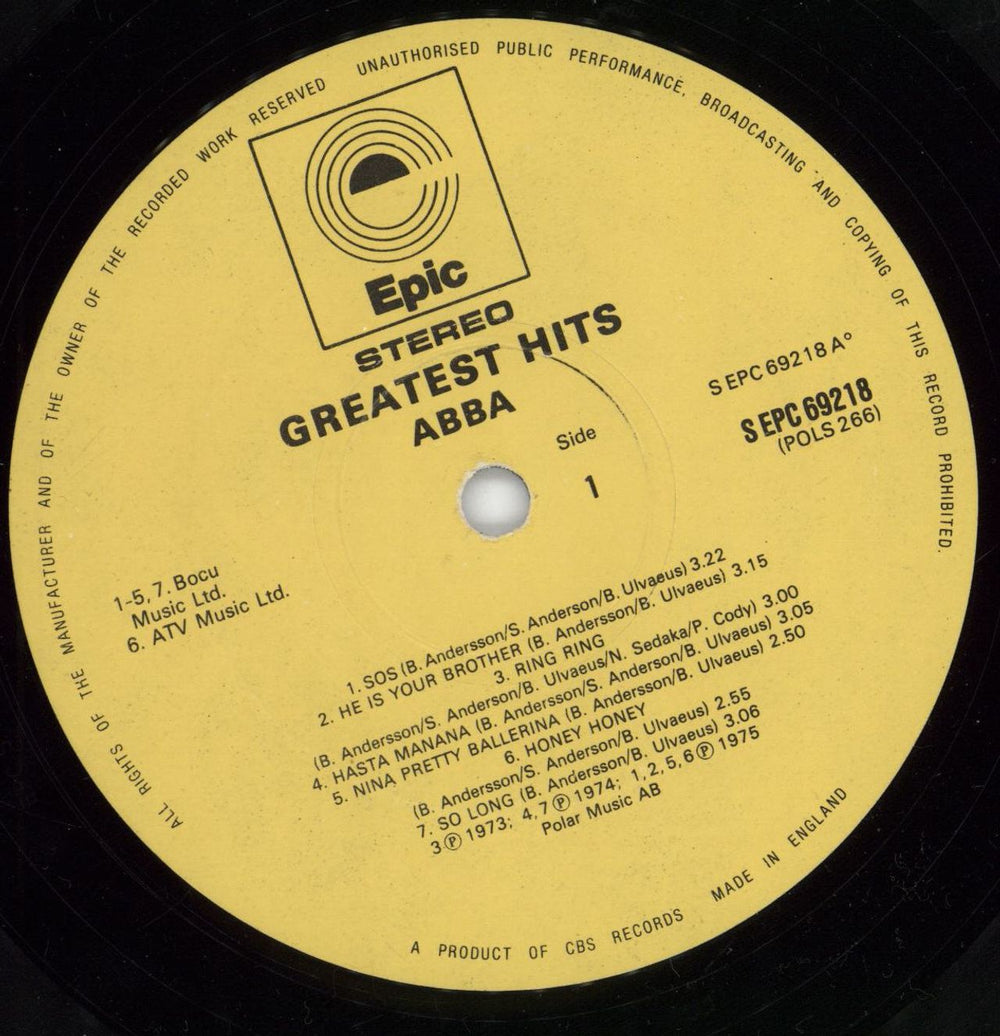 Abba Greatest Hits - 2nd UK vinyl LP album (LP record) ABBLPGR361133