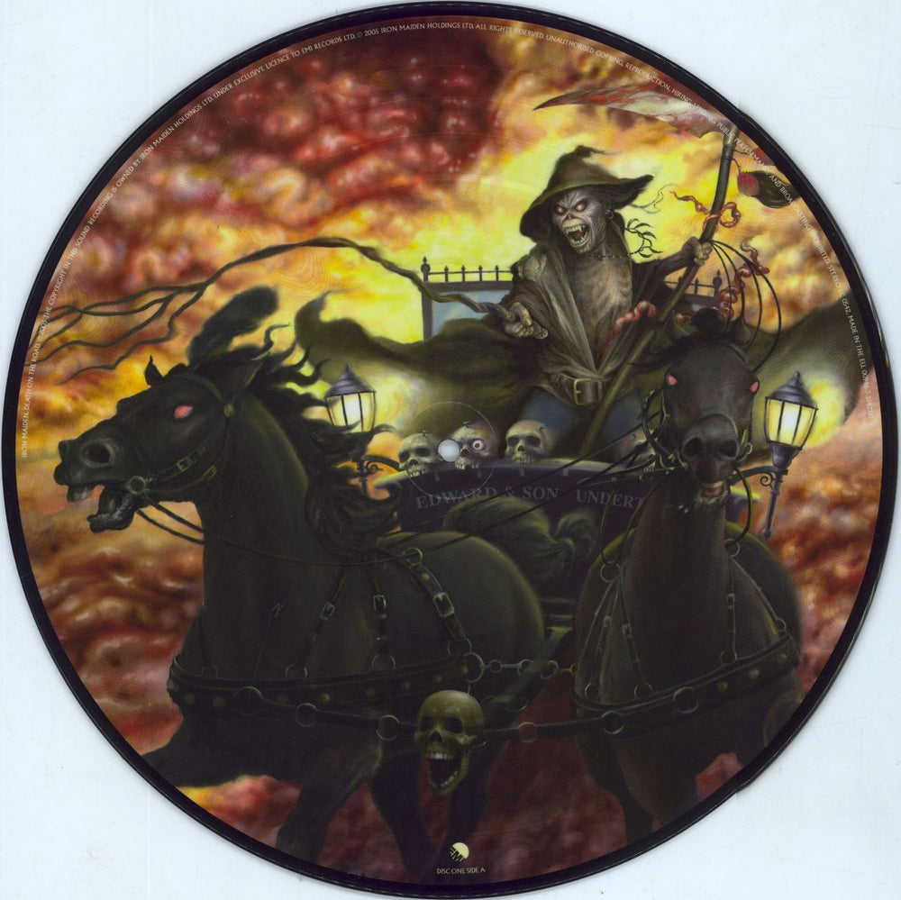 Iron Maiden Death On The Road UK picture disc LP (vinyl picture disc album) IROPDDE333177