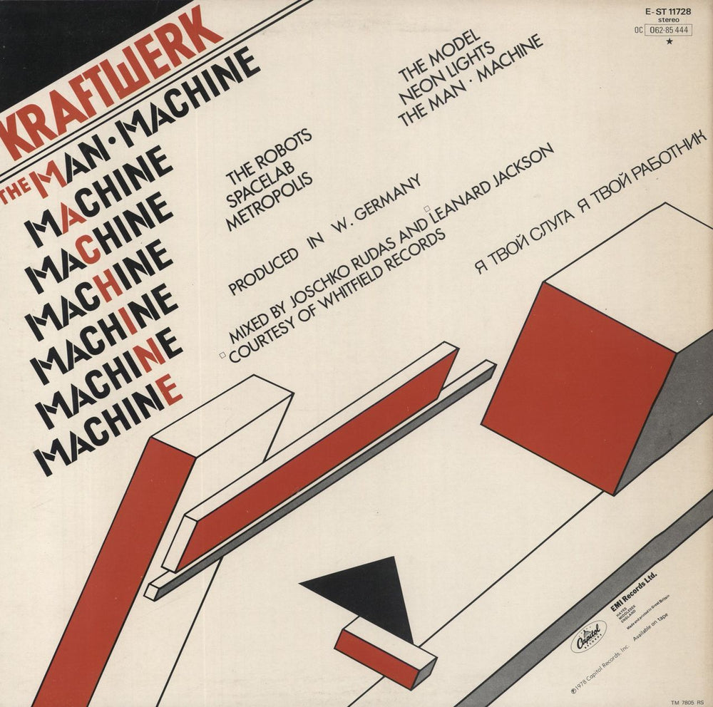 Kraftwerk The Man-Machine + Inner UK vinyl LP album (LP record)