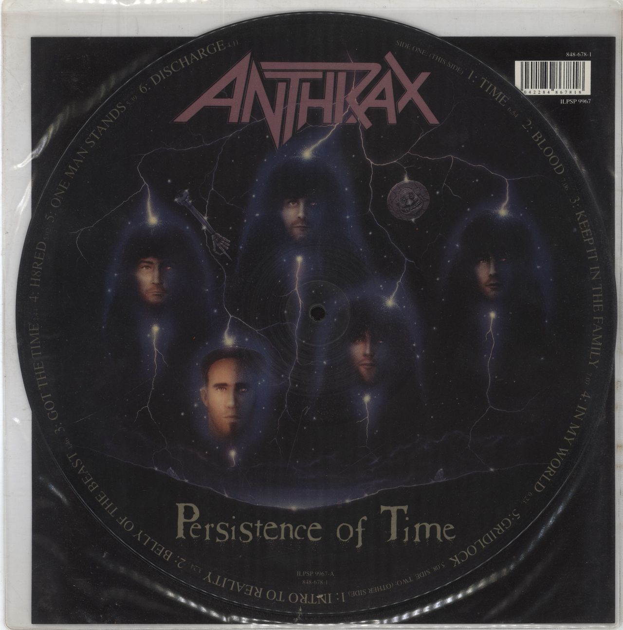 klæde hvorfor Had Anthrax Persistence Of Time UK Picture disc LP — RareVinyl.com