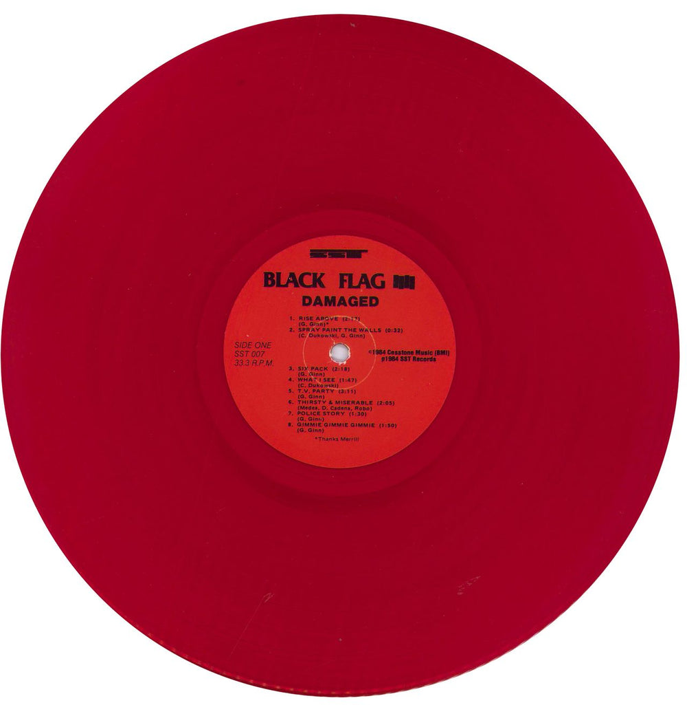 Black Flag Damaged - Translucent Red Vinyl US vinyl LP album (LP record) BD7LPDA829242
