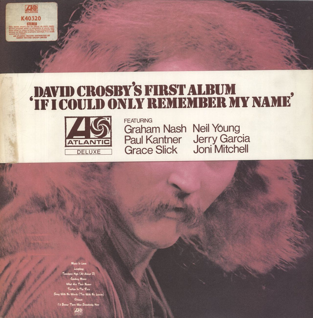 David Crosby If I Could Only Remember My Name - 1st - Belly band - VG UK vinyl LP album (LP record)