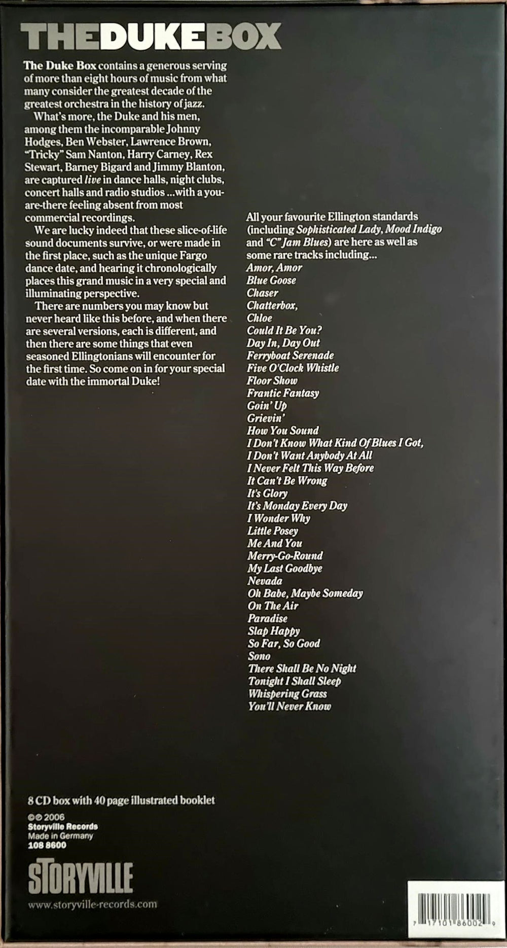 Duke Ellington The Duke Box - Duke Ellington In The Forties German CD Album Box Set