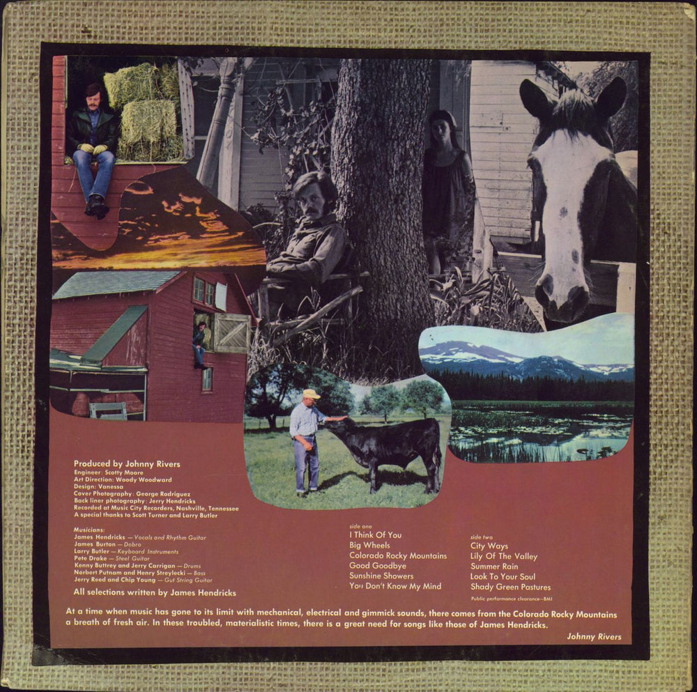 James Hendricks Songs Of James Hendricks - EX US vinyl LP album (LP record)