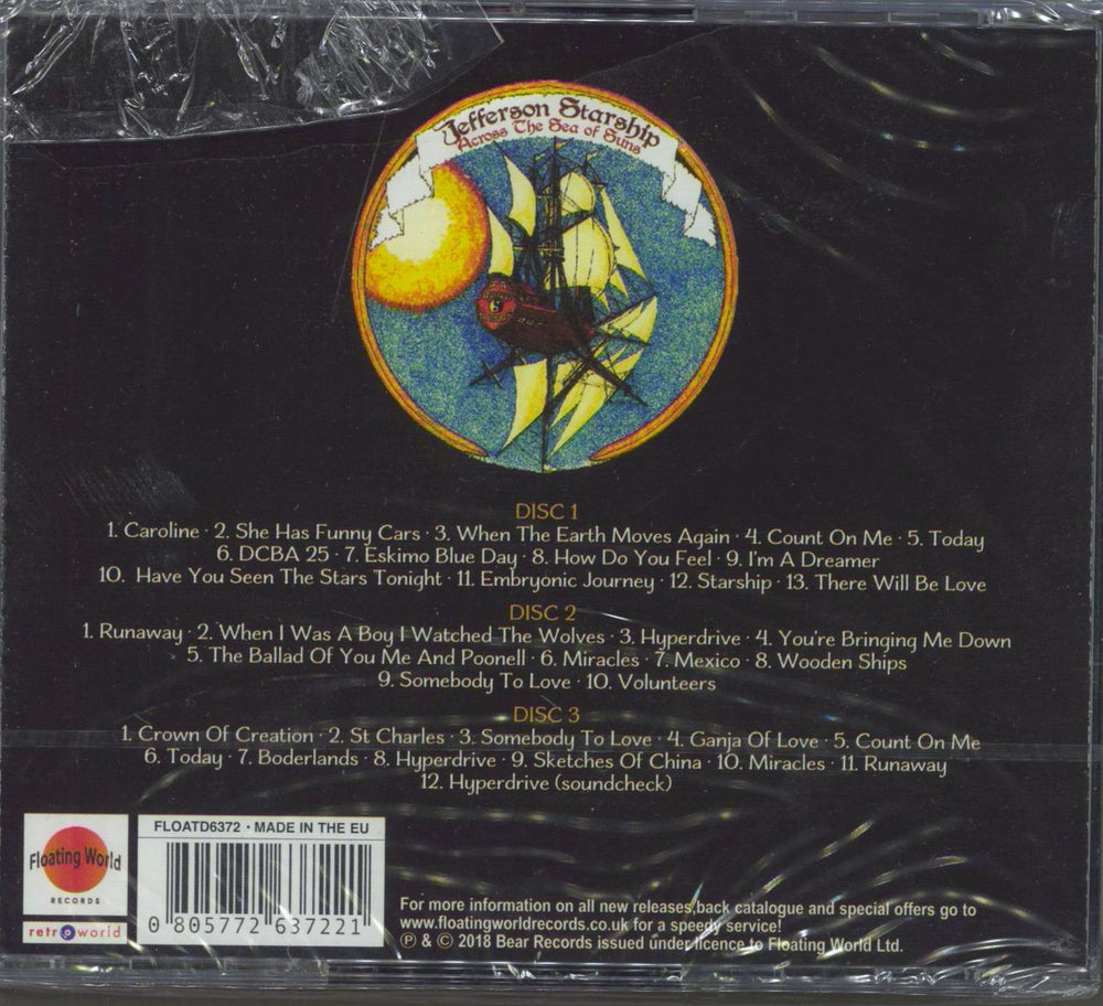 Jefferson Starship Across The Expanded Sea Of Suns - Sealed UK 3-CD album set (Triple CD) 805772637221