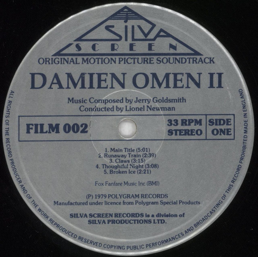 Jerry Goldsmith Damien Omen II - Shrink UK vinyl LP album (LP record) J-0LPDA818946