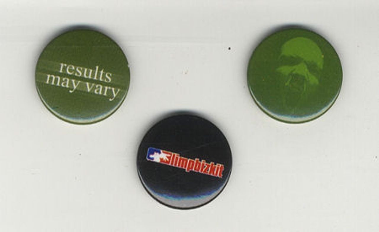 Limp Bizkit Results May Vary UK Promo Badge — RareVinyl.com