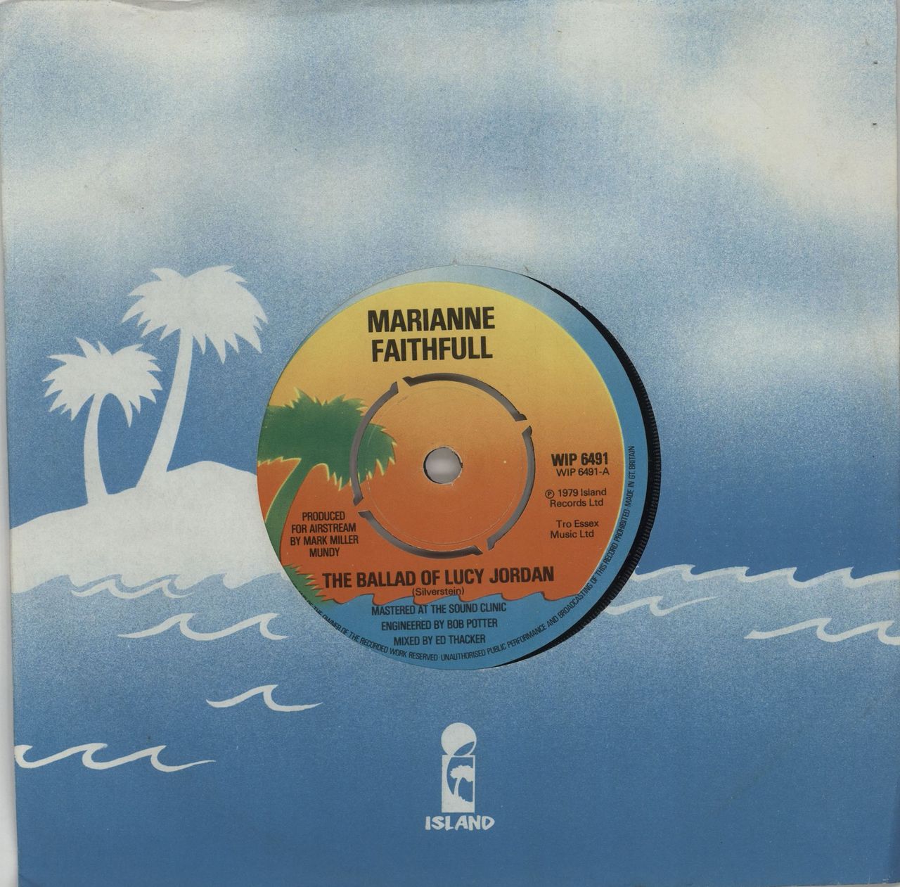 Feed på Encyclopedia ujævnheder Marianne Faithfull The Ballad Of Lucy Jordan UK 7" vinyl — RareVinyl.com