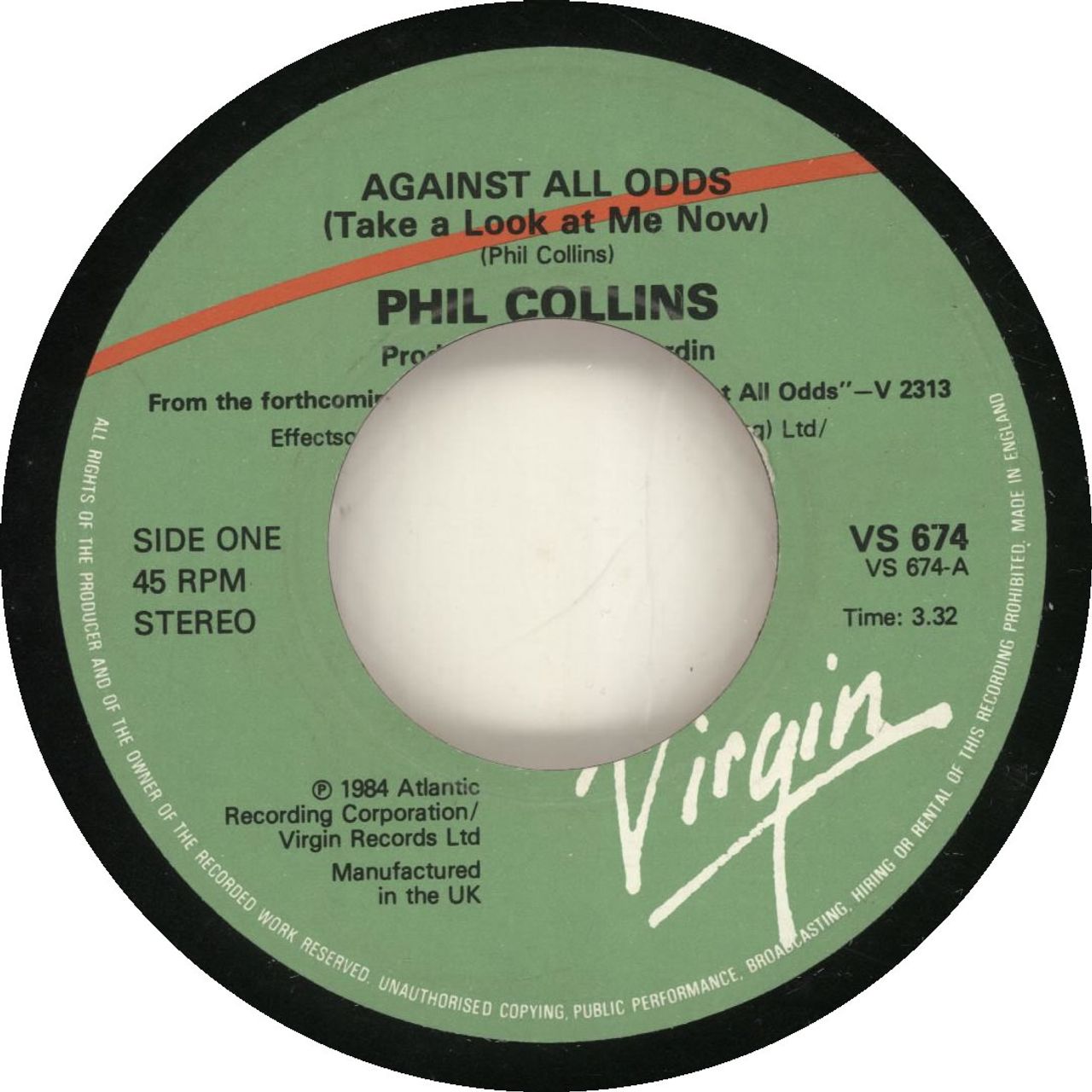 Phil Collins All Odds - Jukebox UK 7" vinyl —