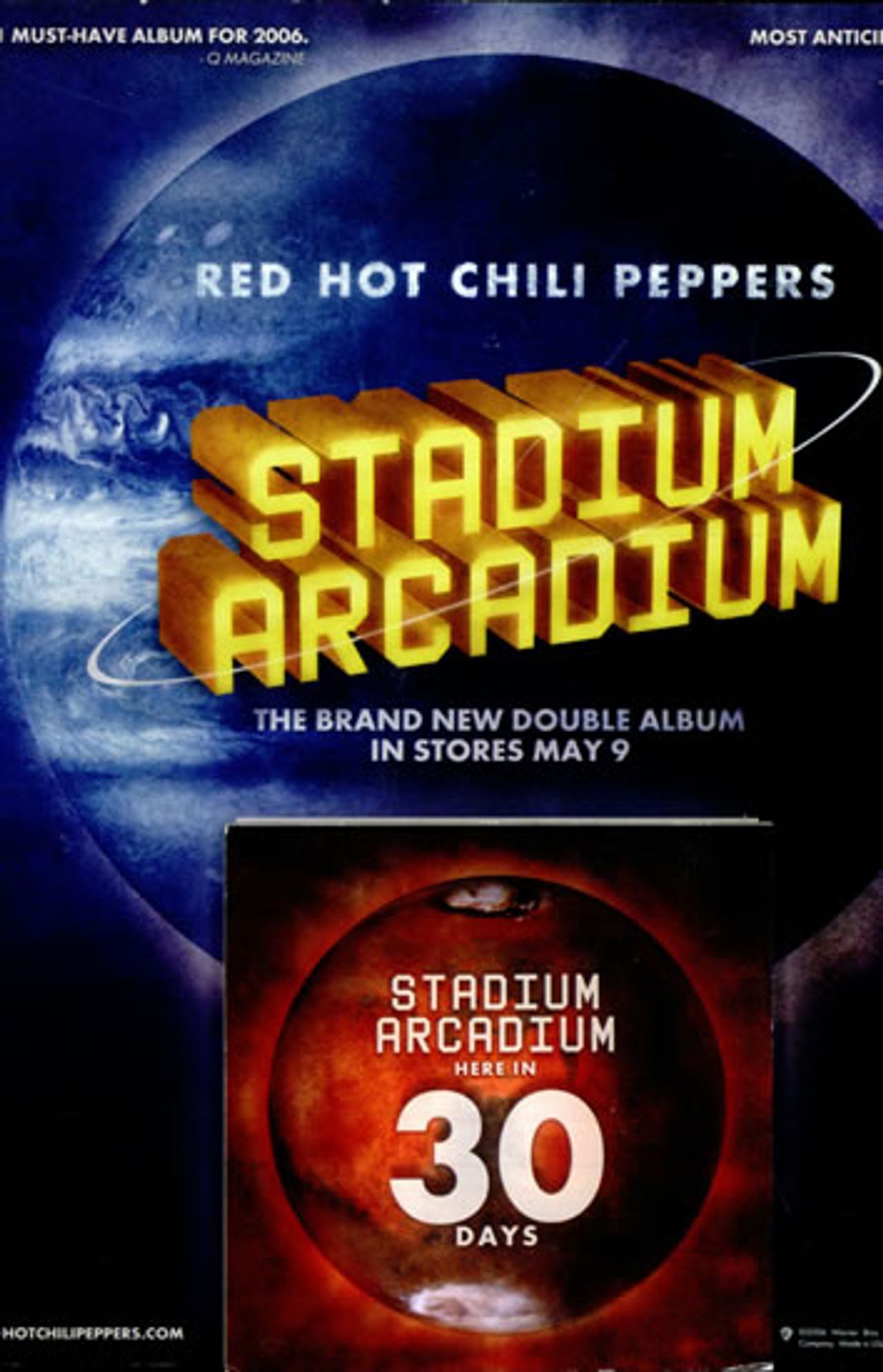 Red Chili Peppers Stadium Arcadium US Promo Display — RareVinyl.com