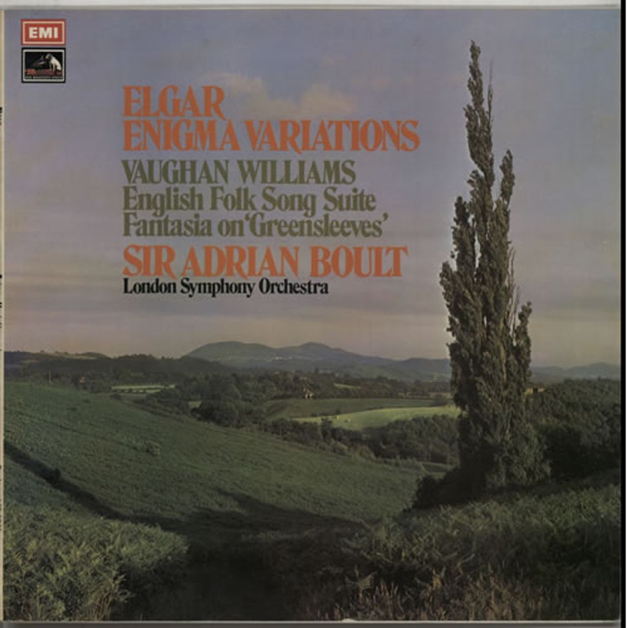 The London Symphony Orchestra Elgar: Enigma Variations / Vaughan Williams:  English Folk Song Suite & Greensleeves UK Vinyl LP