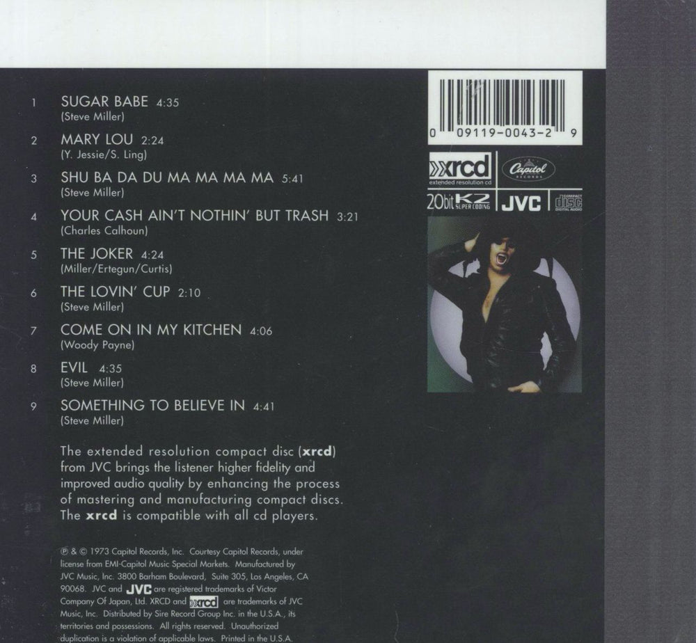 The Steve Miller Band The Joker US CD album (CDLP) 009119004329