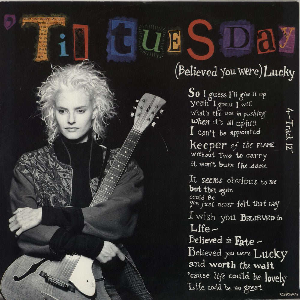 Til Tuesday (Believed You Were) Lucky UK 12" vinyl single (12 inch record / Maxi-single) 6530646