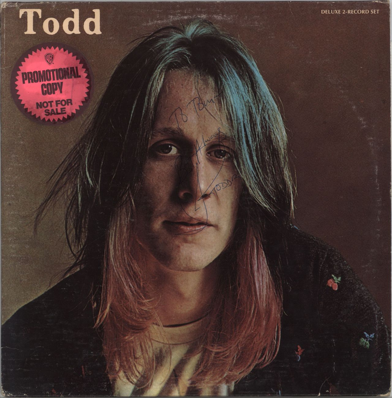 Todd Rundgren Todd - Signed, Promo Stickered + Poster US Promo 2-LP vinyl  set