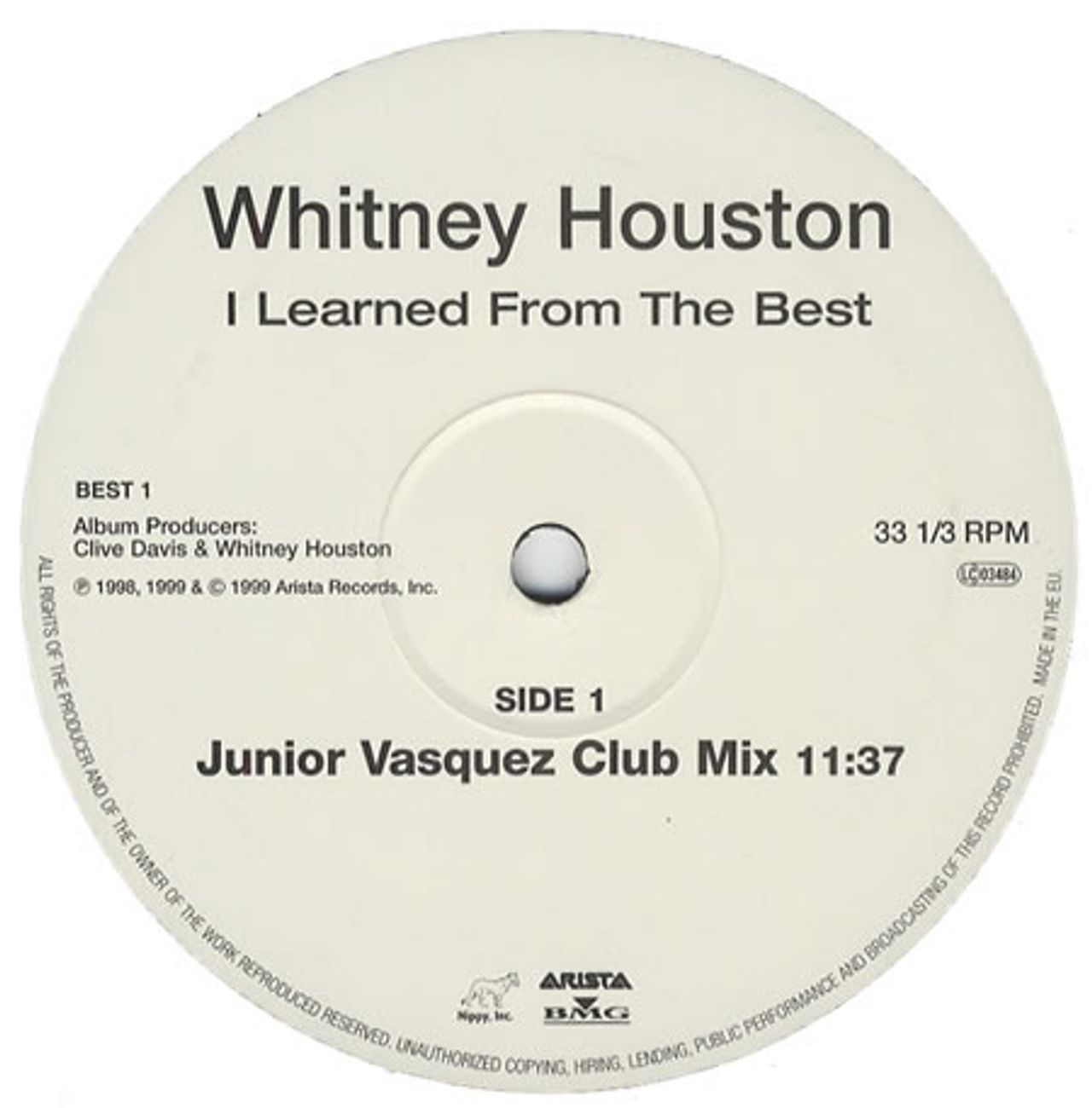 Whitney Houston I Learned From The Best UK Promo 12