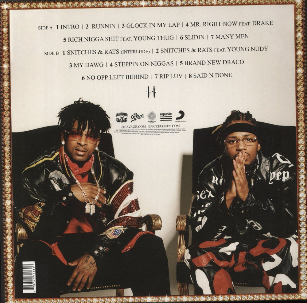 Factory 21 Savage - Savage Mode Vinyl (New Sealed) Metro Boomin