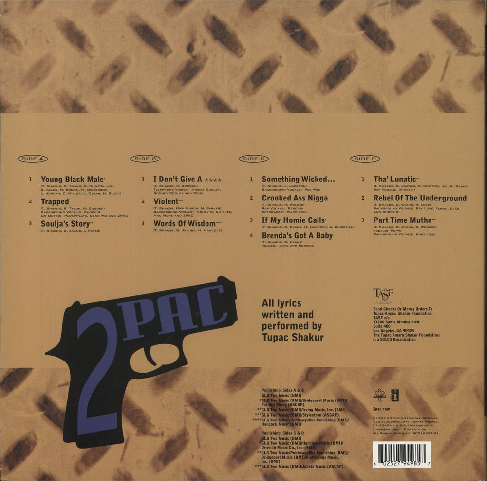 2Pac 2Pacalypse Now US 2-LP vinyl record set (Double LP Album) 602527949857