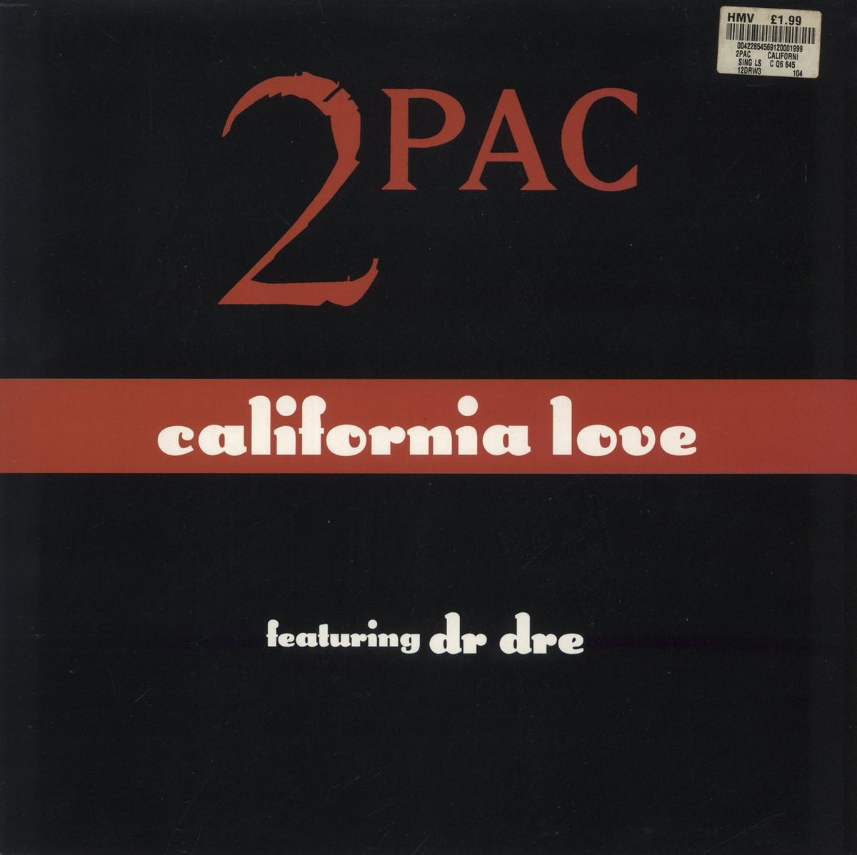 2Pac California Love - price sticker UK 12