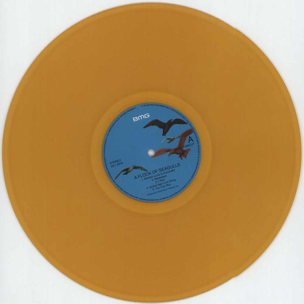 A Flock Of Seagulls A Flock Of Seagulls - Remastered Orange Vinyl UK vinyl LP album (LP record) FLKLPAF871701