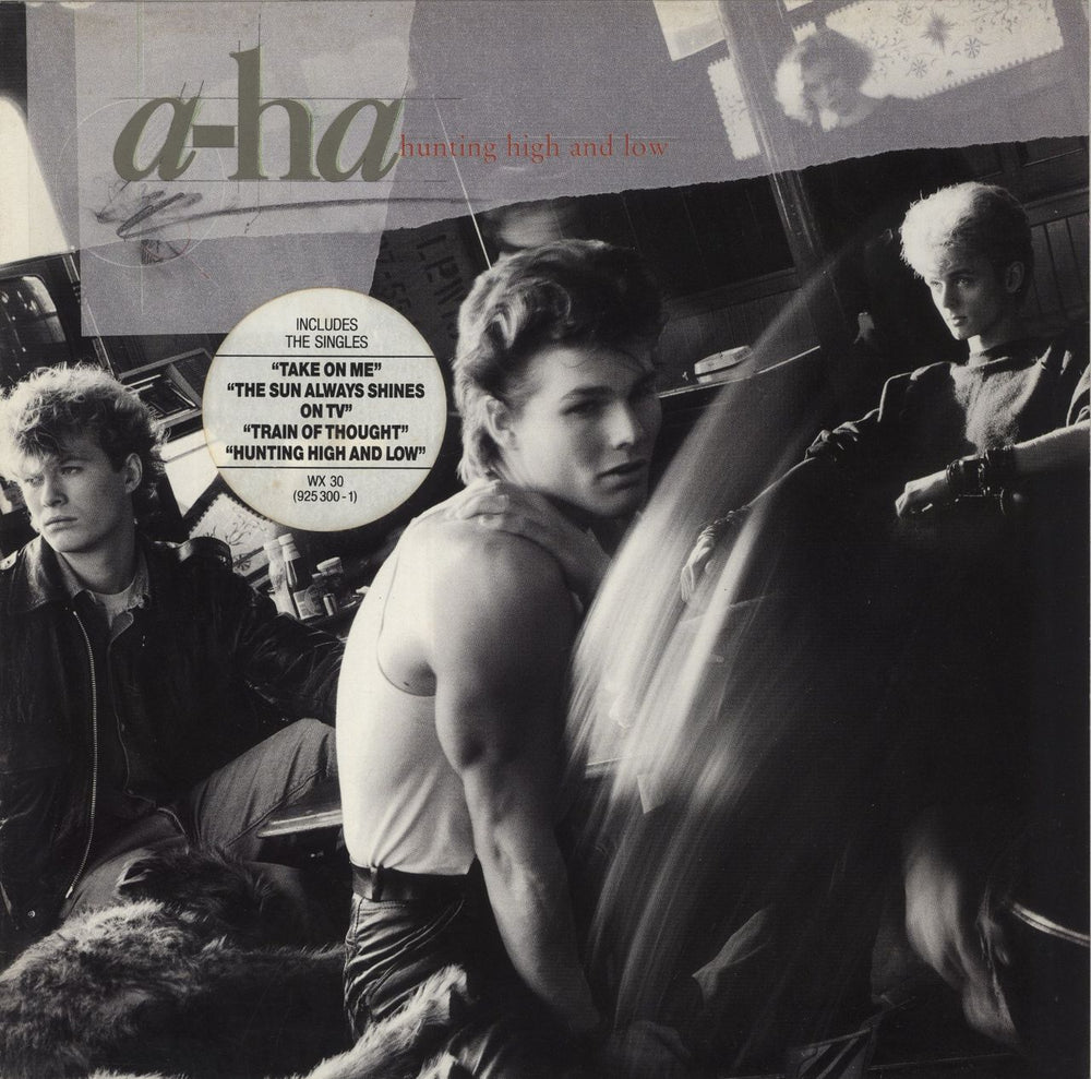 A-Ha Hunting High And Low + 4-song Hype Sticker UK vinyl LP album (LP record) WX30