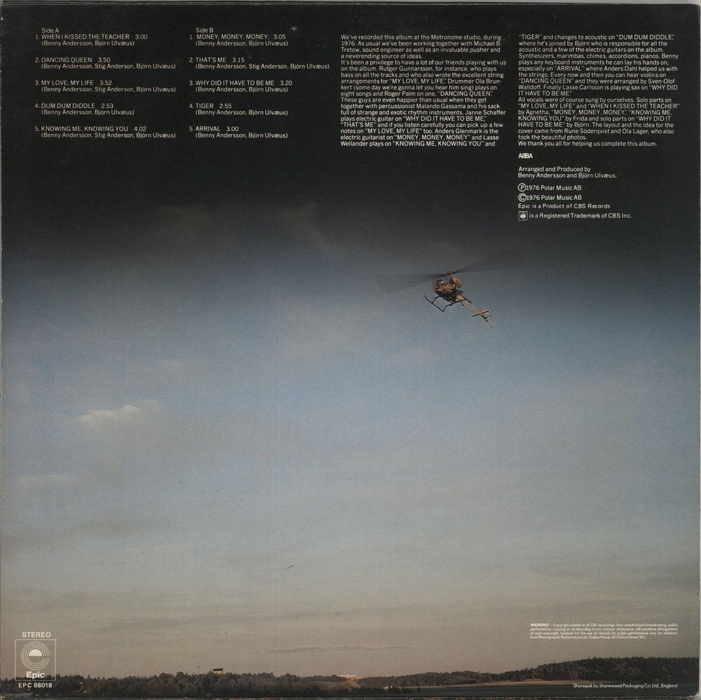 Abba Arrival UK vinyl LP album (LP record)