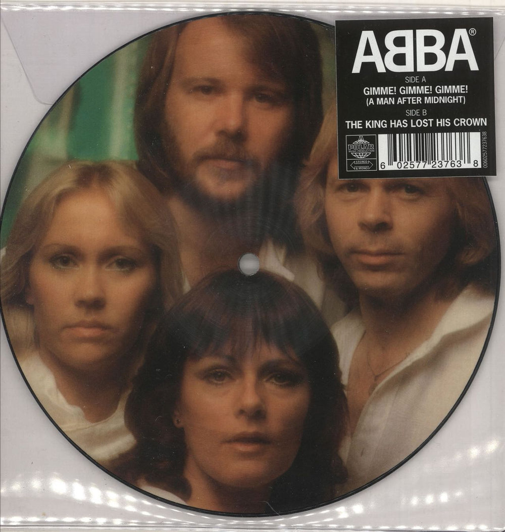 Abba Gimme! Gimme! Gimme! / The King Has Lost His Crown UK 7" vinyl picture disc (7 inch picture disc single) 00602577237638