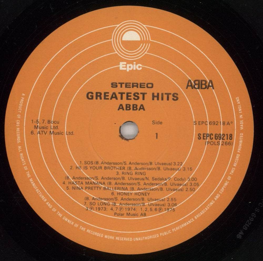 Abba Greatest Hits - 3rd UK vinyl LP album (LP record) ABBLPGR02189