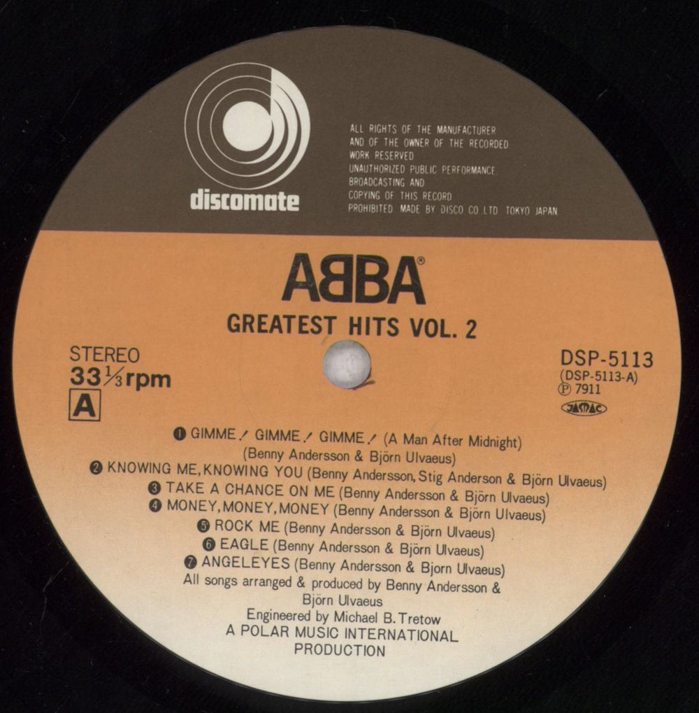 Abba Greatest Hits Vol. 2 + Obi Japanese vinyl LP album (LP record) ABBLPGR149145