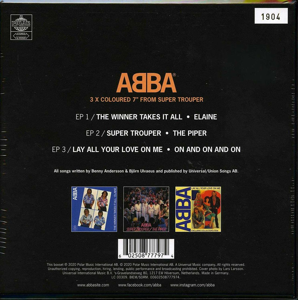 Abba Super Trouper Singles Boxset - Numbered UK 7" single box set ABB7XSU755543