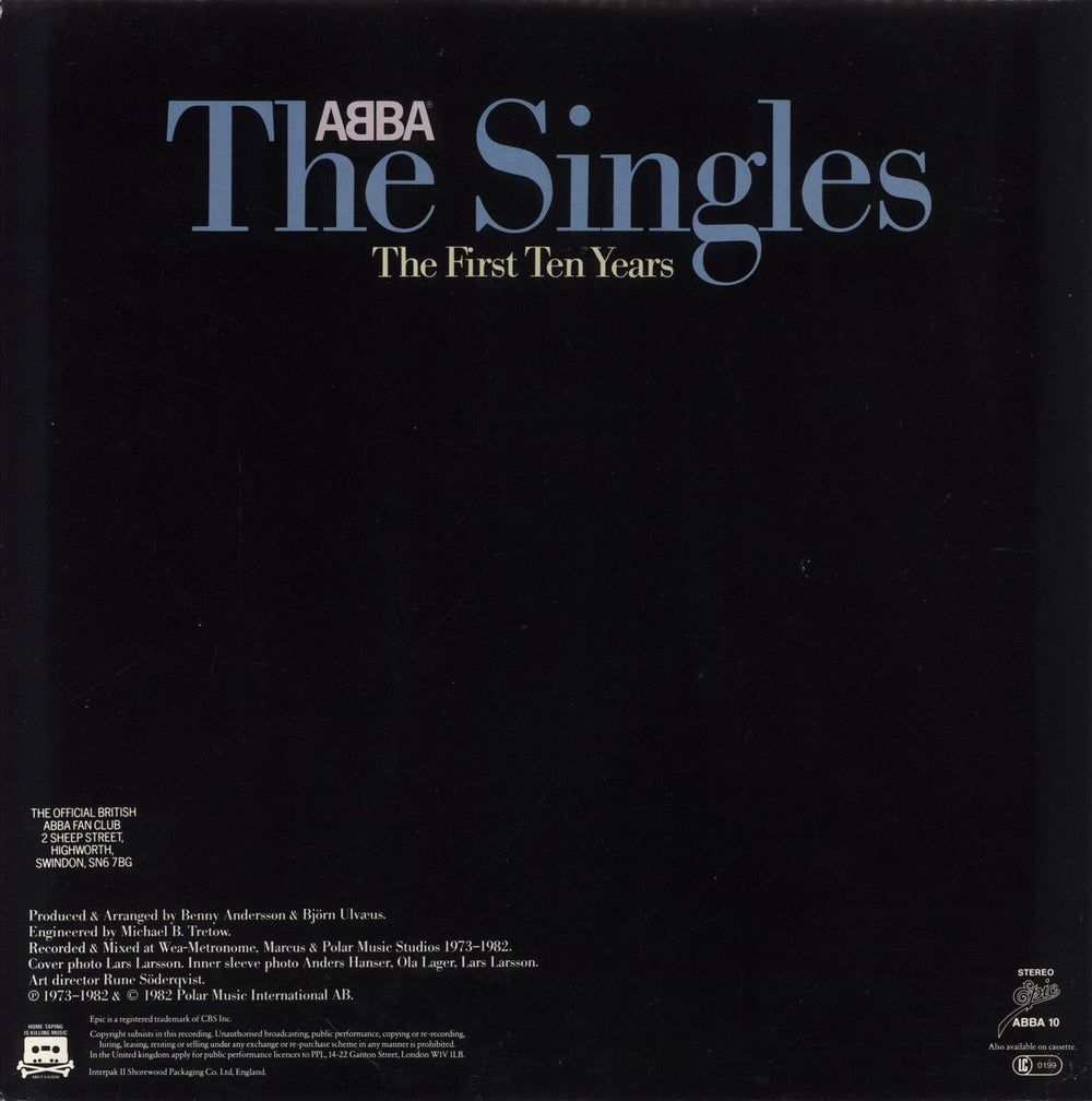 Abba The Singles - The First Ten Years - EX UK 2-LP vinyl record set (Double LP Album)