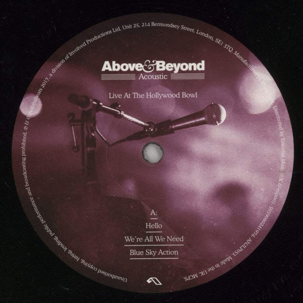 Above & Beyond Acoustic - Live At The Hollywood Bowl UK 3-LP vinyl record set (Triple LP Album) A8P3LAC867147