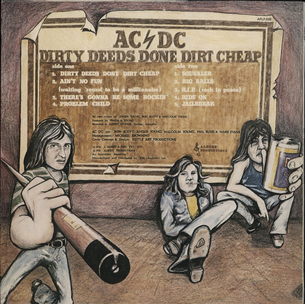 AC/DC Dirty Deeds Done Dirt Cheap-Australian Australian vinyl LP album (LP record)