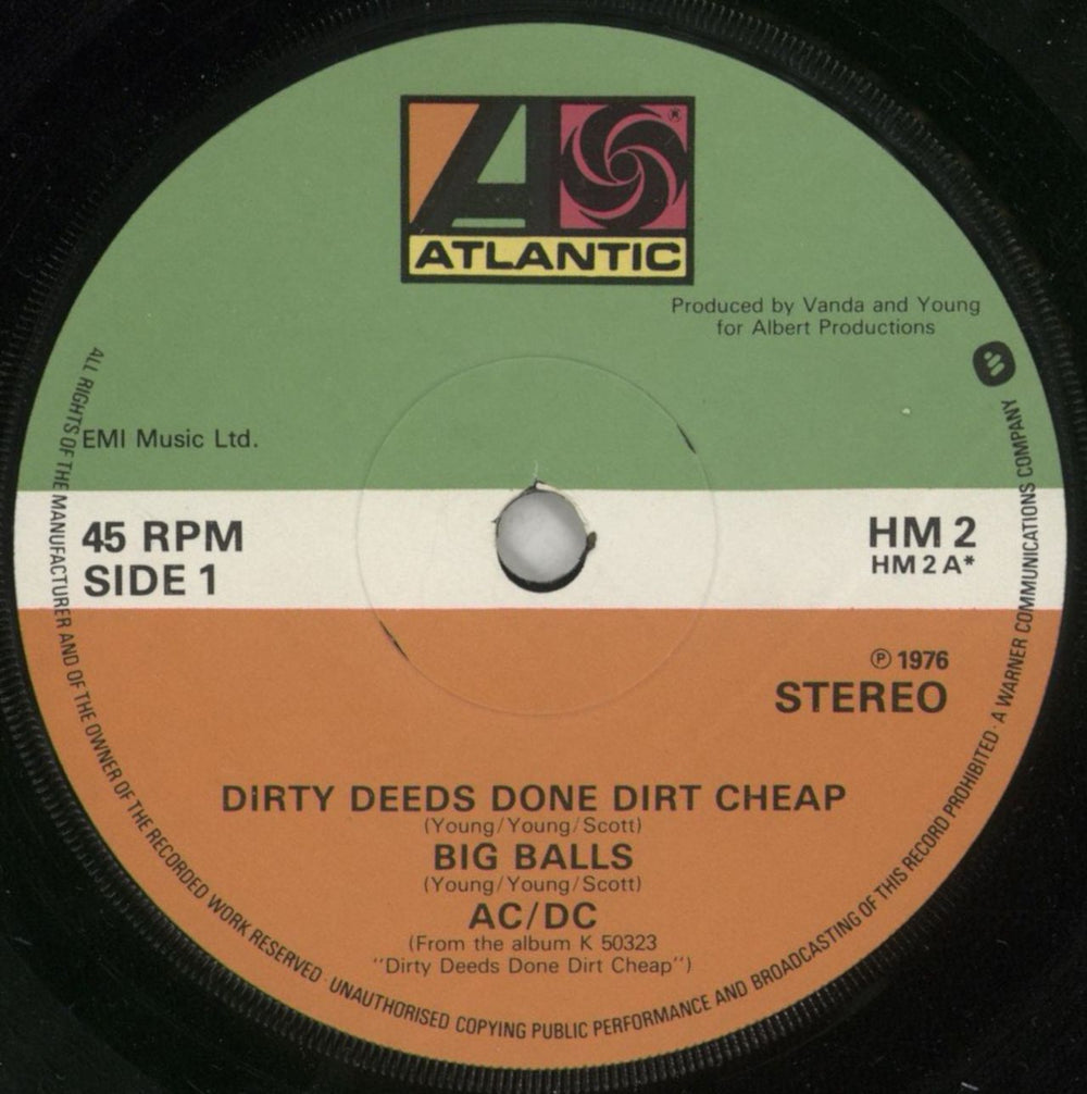 AC/DC Dirty Deeds Done Dirt Cheap - EX UK 7" vinyl single (7 inch record / 45) ACD07DI749886