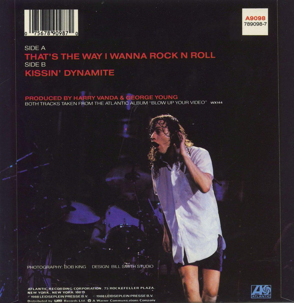 AC/DC That's The Way I Wanna Rock N Roll UK 7" vinyl single (7 inch record / 45) 075678909870