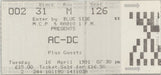 AC/DC The Razors Edge Tour 1990/91 + Ticket Stub UK tour programme ACDTRTH595541