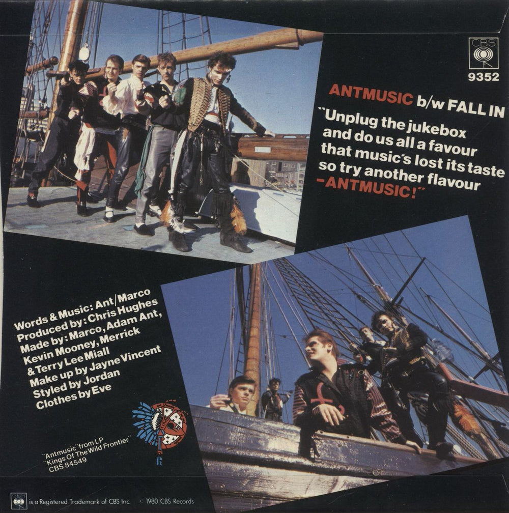 Adam & The Ants Antmusic UK 7" vinyl single (7 inch record / 45)