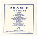 Adam F Colours US Promo CD album (CDLP) ASW6234