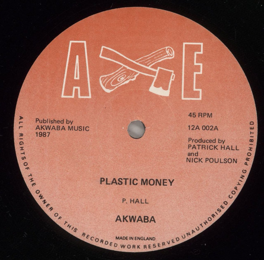 Akwaba Plastic Money UK 12" vinyl single (12 inch record / Maxi-single) 12A002