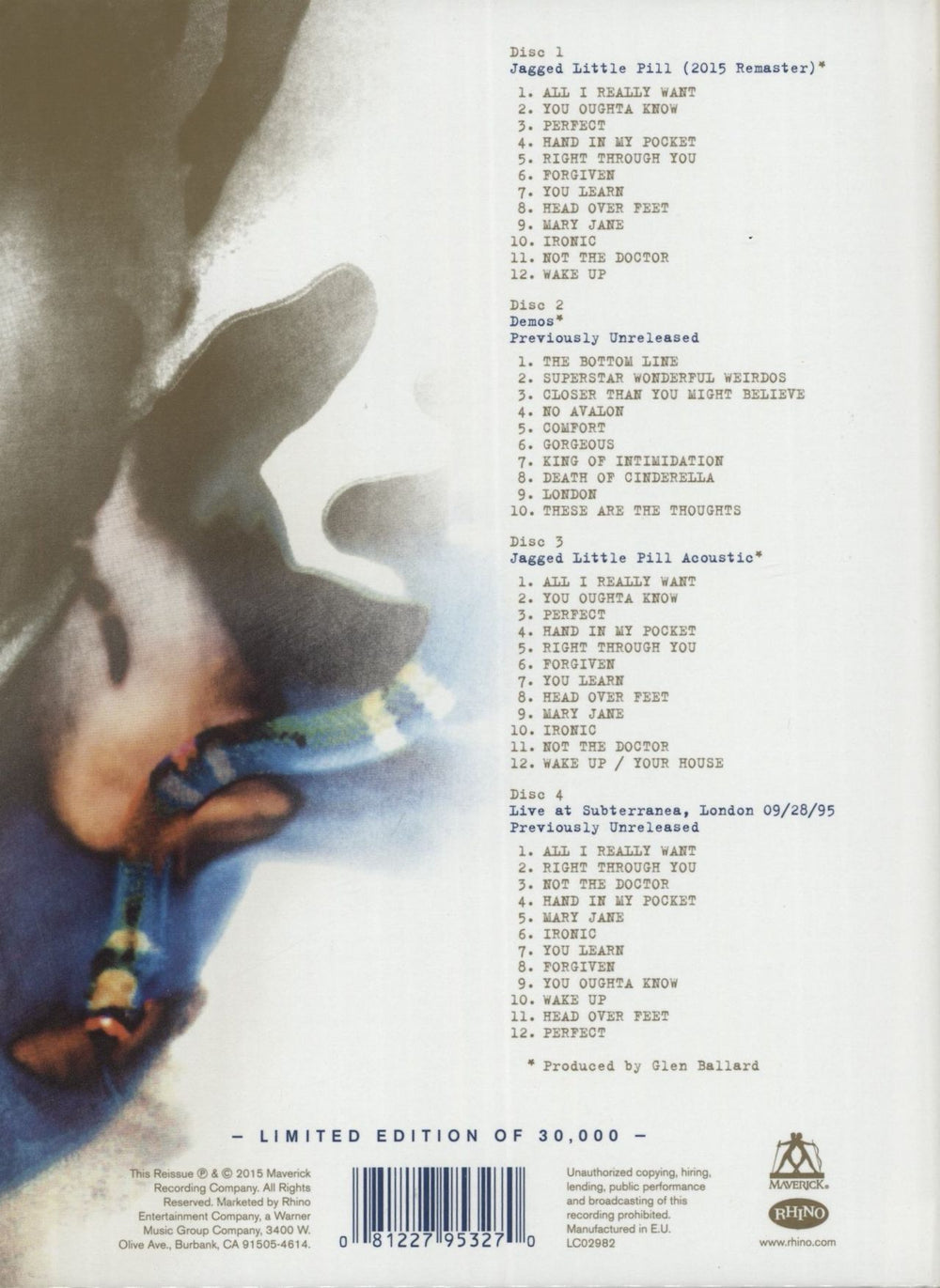 Alanis Morissette Jagged Little Pill - Deluxe Edition UK 4-CD album set 081227953270