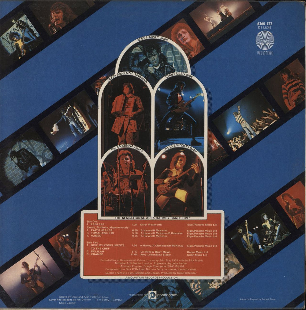 Alex Harvey (UK) Live UK vinyl LP album (LP record)