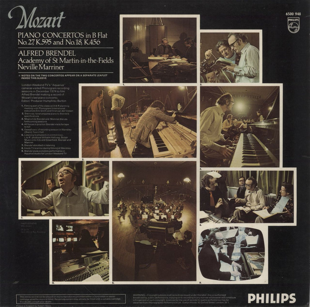 Alfred Brendel Mozart: Piano Concertos in B Flat No.27 & No.18 UK vinyl LP album (LP record)