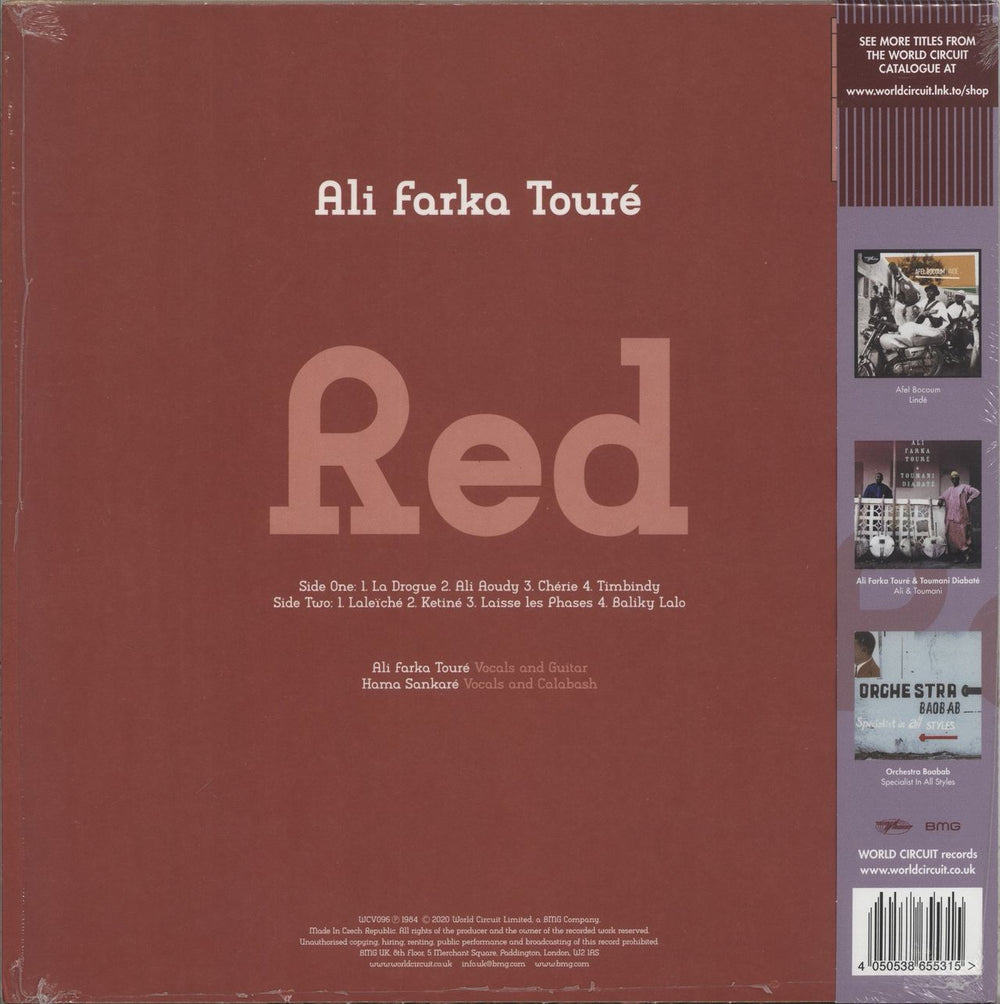 Ali Farka Toure Red - 180g Vinyl UK vinyl LP album (LP record) 4050538655315