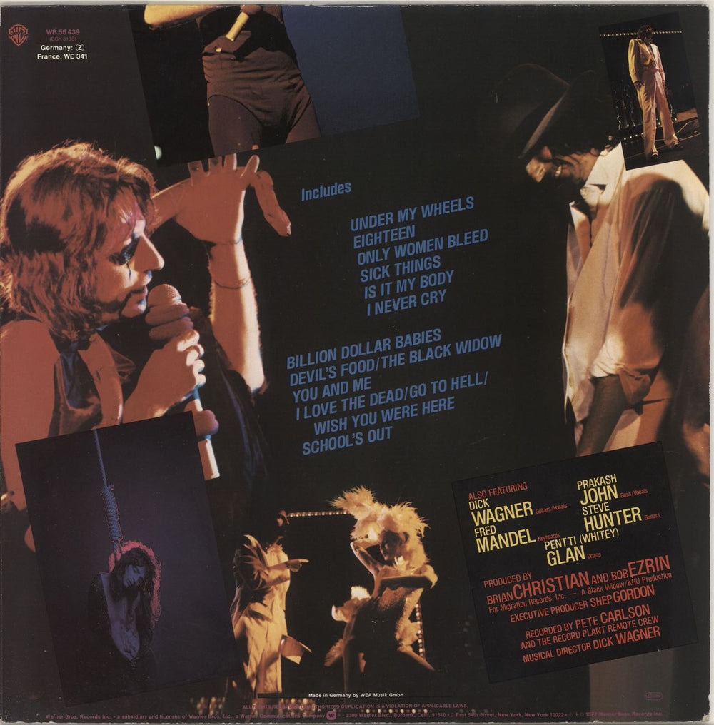 Alice Cooper The Alice Cooper Show - White WB label With Lines German vinyl LP album (LP record)