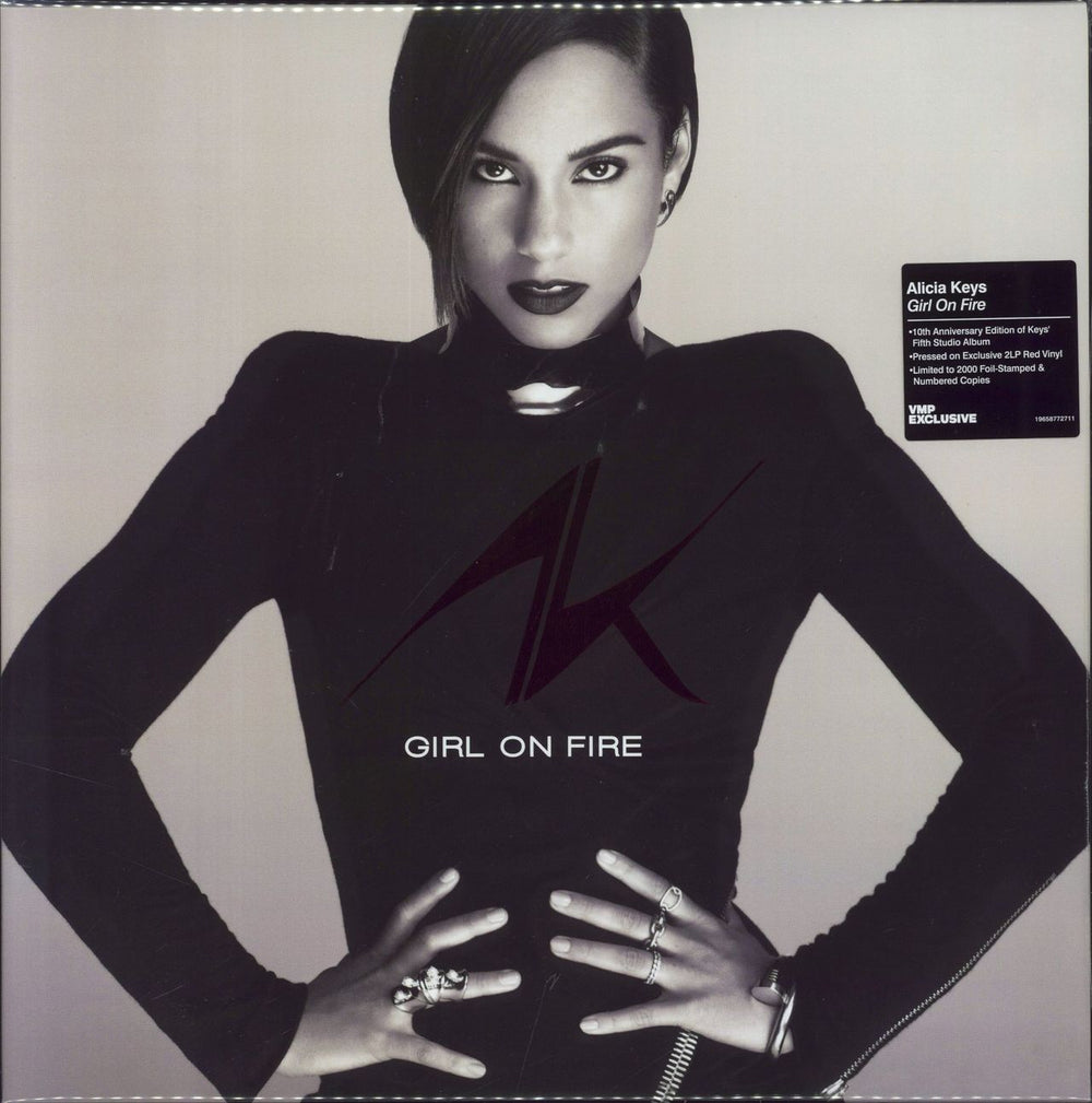 Alicia Keys Girl On Fire - Red Vinyl - Sealed US vinyl LP album (LP record) 19658772711