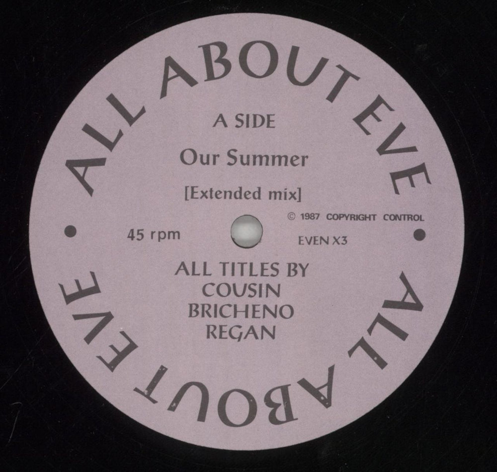 All About Eve Our Summer UK 12" vinyl single (12 inch record / Maxi-single) AAE12OU03896