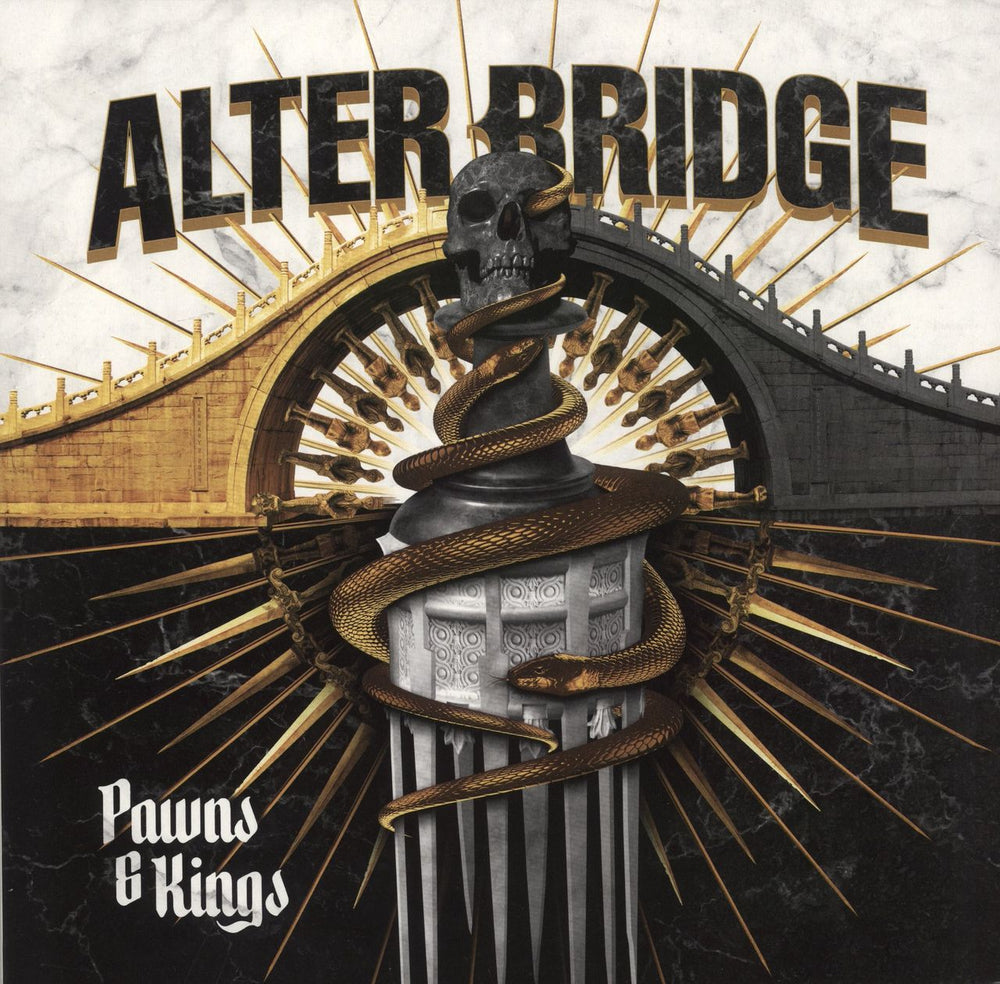 Alter Bridge Pawns & Kings - Orange & Black Marbled Vinyl UK vinyl LP album (LP record) NPR1060VINYLMOB