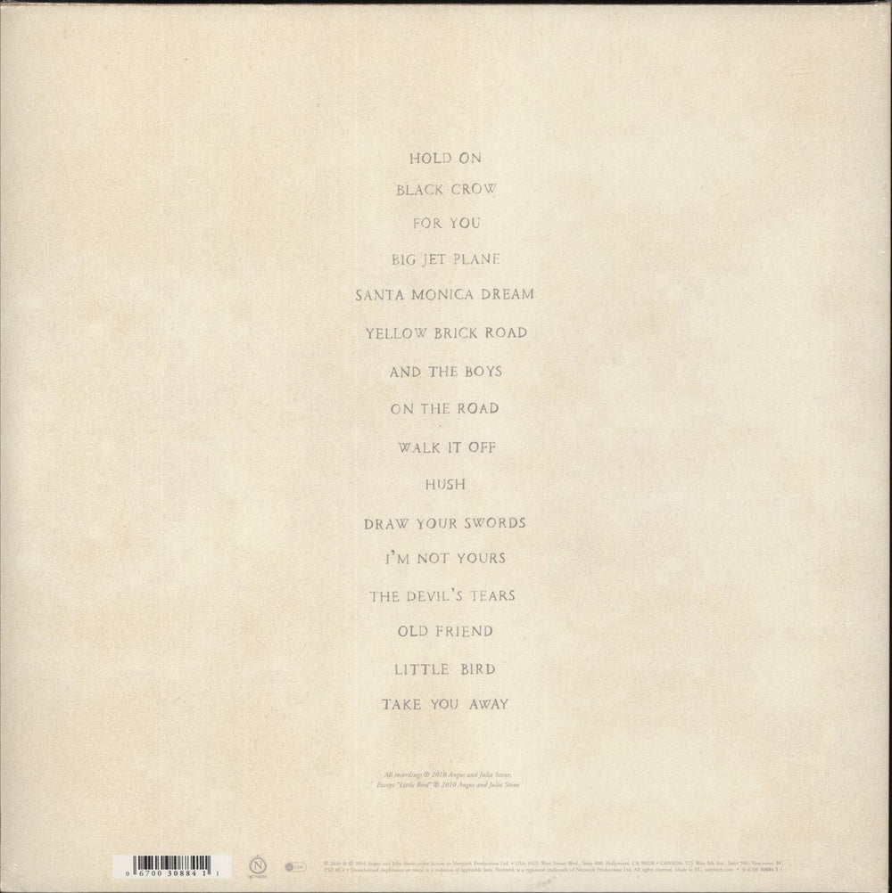 Angus & Julia Stone Down The Way - Sealed US 2-LP vinyl record set (Double LP Album) '2010