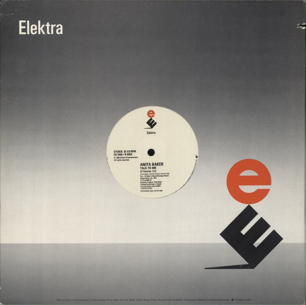 Anita Baker Talk To Me - Promo US Promo 12" vinyl single (12 inch record / Maxi-single)