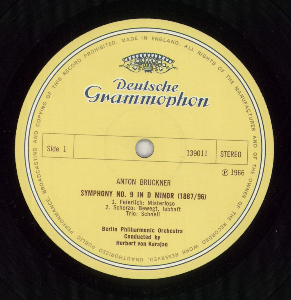 Anton Bruckner Bruckner: Symphonie Nr. 9 D-moll UK vinyl LP album (LP record) B1PLPBR850139