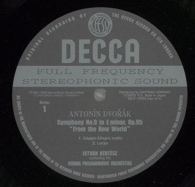 Antonín Dvorák From The New World Symphony No. 5 in E Minor, Op.95 - 200gm Vinyl - Sealed Japanese vinyl LP album (LP record) DDQLPFR879135